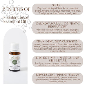 I Am Frankincense essential oil infographic