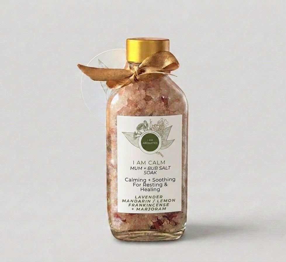 I Am Calm Salt Soak – Himalayan Salt & Lavender Bath Soak for Childbirth Preparation and Recovery