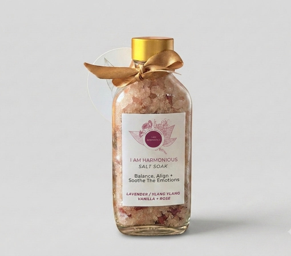 I Am Harmonious Salt Soak – Magnesium & Rose Absolute Bath Soak for PMS and Menopause