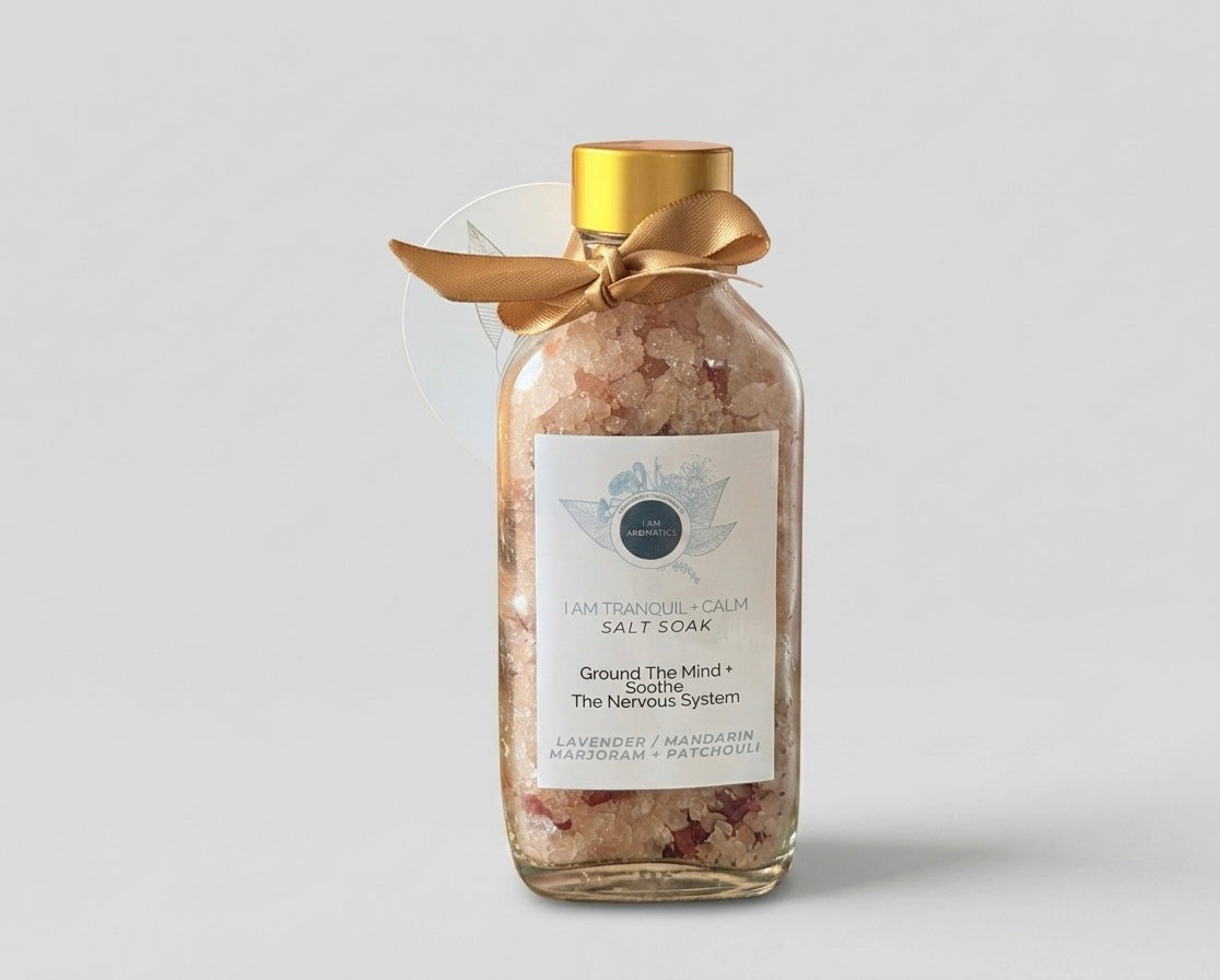 I Am Tranquil & Calm Salt Soak – Himalayan & Epsom Salt Bath Soak for Sleep and Stress Relief