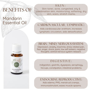 I Am Mandarin essential oil infographic