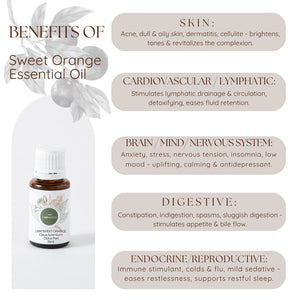 I Am Sweet Orange essential oil infographic