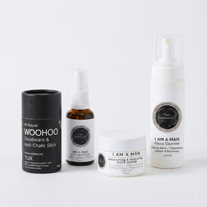I Am A Man - Skincare Bundle – Face Cream, Cleanser, Shave Oil & Deodorant Set for Men