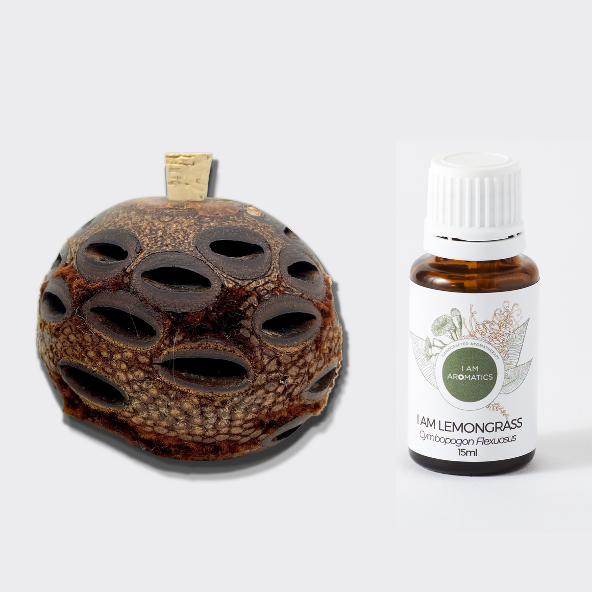 Aroma pod & lemongrass essential oil bundle